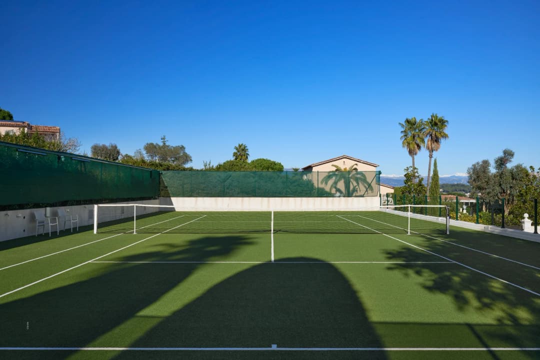 Private tennis court